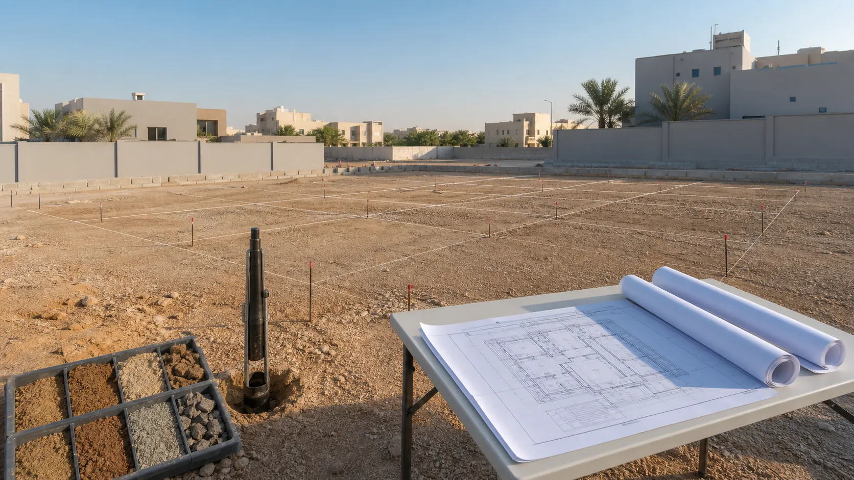 مراحل بناء منزل تبدأ بدراسة التربة وتجهيز المخططات الهندسية